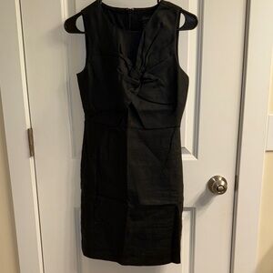 J Crew 0P Black Shift Dress, Linen, EUC